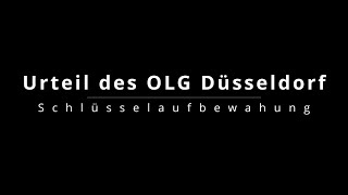 WaffG  Urteil OLG Düsseldorf zur Schlüsselaufbewahrung [upl. by Haramat]