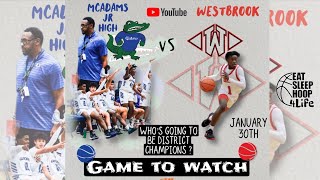 McAdams Jr High vs Westbrook  quotDISTRICT CHAMPIONS quot [upl. by Uphemia803]