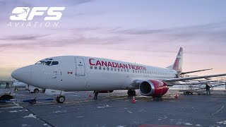 Canadian North Airlines  737 300  Yellowknife YZF to Edmonton YEG  TRIP REPORT [upl. by Aneeled692]