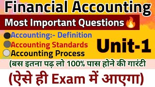 Financial AccountingSem 1st BCom 1st year 2024Du sol financial accounting Bcom imp questions 2024 [upl. by Fanni64]