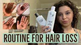 TELOGEN EFFLUVIUM HAIR ROUTINE nioxin review [upl. by Garwood597]