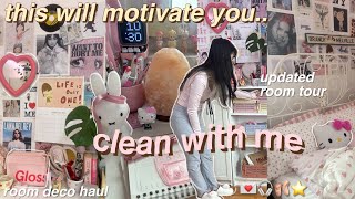 🧸🎀 DEEP CLEAN with me  updated ROOM TOUR new decor organizing new year reset this is ur sign [upl. by Eelyr]