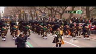 NYPD Emerald Society Pipes amp Drums 2014 Parade [upl. by Alhan]