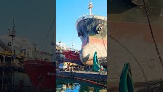 A day in the shipyard ship maritime shipping marine vessel sea floating water dock sailor [upl. by Gracie]