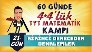 Birinci Dereceden Denklemler I 44lük TYT Matematik Kampı I 21Gün I yks2024 [upl. by Ethel]