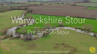 River Stour  PrestononStour Stretch By Drone Winter  Stratford upon Avon Angling Assn [upl. by Sailesh]