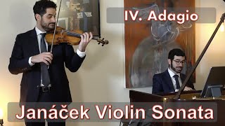 Janáček Sonata for Violin and Piano  IV Adagio  SUSSMANN  BROWN [upl. by Ssitruc397]