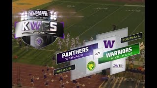 Football Weslaco Panthers vs Nikki Rowe Warriors August 30 2018 [upl. by Ydor]