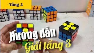 Hướng dẫn cách giải Rubik 3x3 Chậm đơn giản dễ hiểu Tầng 3 [upl. by Ahsen]