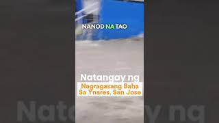 ISANG RIDER NATANGAY SA NAGRAGASANG BAHA sa ynares San Jose Antipolo City [upl. by Aynot]