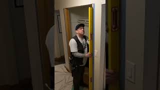 Installing Wood Bypass Closet Doors  Agile Remodeling Handyman  Kenmore WA [upl. by Toomin]