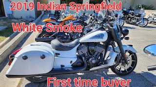 2019 Indian Springfield Dark Horse White Smoke [upl. by Eryn]