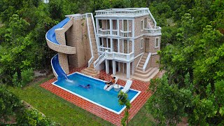 Full Video Build Creative Water Slide Park To Underground Swimming Pool amp Beautiful Villa House [upl. by Balliol952]