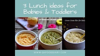 3 Lunch Ideas for Babies  Baby Food Recipes for 8 Months  Weight Gain Baby Food [upl. by Jodie]