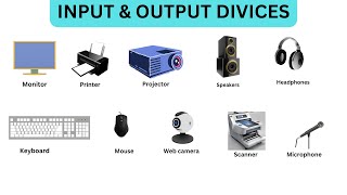 Input and Output devices of Computer With Printable worksheet for kidscomputer [upl. by Yrtnej820]