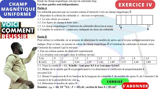 Champ magnétique B Tracer de courbe et BfI Exo4CorrigéSolénoïde [upl. by Ecnerret724]