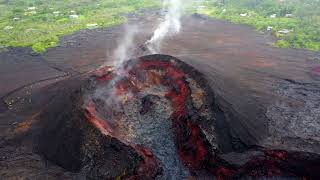 Kilauea Volcano destruction Fissure 8 2023  Big Island Hawaii 4K Drone footage [upl. by Jerry567]