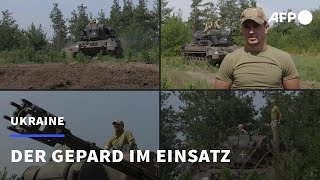 So kämpft die ukrainische Armee mit deutschen GepardPanzern  AFP [upl. by Jowett184]