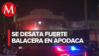 Enfrentamiento en Nuevo León deja a dos personas sin vida y dos detenidas [upl. by Aehtrod]