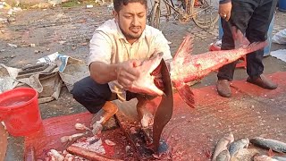 How To Big Grascarp Fish Cutting Expert With Dipok [upl. by Rramel]