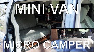 Mini Van Camper Custom DIY Conversion Tour [upl. by Alracal]