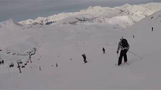 Les Arcs 2019 red piste Grand Col [upl. by Ami875]