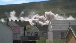 Demolition of Hirwaun Flats [upl. by Sualocin35]