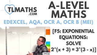 ALevel Maths F510 Exponential Equations Solve 2x3  33x [upl. by Nivak]