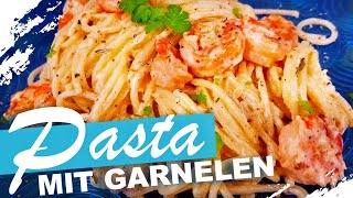 Pasta mit Garnelen und Sahnesoße Romantisches Essen☆lecker☆schnell☆kochen [upl. by Mason397]