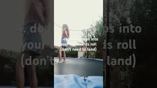 How to do a backland flip on the trampolinetrampolinetrickstutorialshorts [upl. by Aivle]