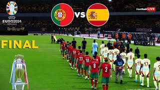 Portugal Vs Spain  Final UEFA Euro 2024  Full Match All Goals  Ronaldo vs Spain  PES Realistic [upl. by Nnelg317]