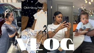 WEEKEND VLOG  Old navy haul New clip ins Lunch date  Easter sunday [upl. by Nawud]