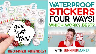 How to Make Waterproof Stickers on Cricut with Four Methods  BeginnerFriendly Tutorial [upl. by Woodford618]