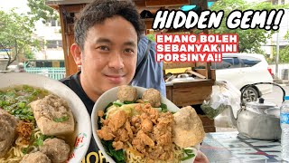 BAKSO DAN MIE AYAM ENAK PINGGIR JALAN PORSINYA DILUAR NURUL‼️ [upl. by Lletnohs]