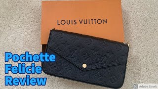 Louis Vuitton Pochette Felicie Review  Black Empreinte [upl. by Jeremias]