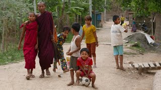 Myanmar  Tranquil simple village life in Mrauk U [upl. by Karney]