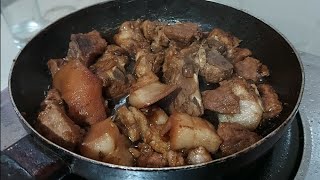 Minatamis Na Adobong Baboy  Simple Cooking  Libran food and travel [upl. by Dublin]