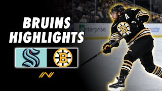 Bruins Highlights Boston Jeremy Swayman Struggle Against Kraken [upl. by Baird]