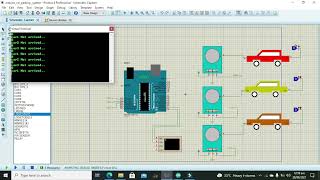 smart car parking system with arduino in proteus  simulation of smart car parking system in proteus [upl. by Jan743]