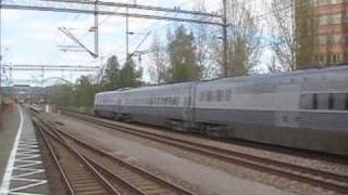 SJ  X2000  X2  between upplands Väsby and in Arlanda C [upl. by Irodim810]