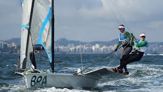 Sailing 49er Fx Women FinalBrazilNew ZealandDenmarkMedal Winners Rio2016 [upl. by Walls]