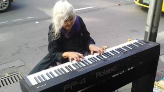 Natalie Iconic Melbourne Piano Street Performer Untitled original piece 2112014 [upl. by Hulton]