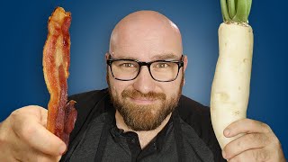 Making Incredibly REALISTIC BACON from a Daikon RADISH [upl. by Alehtse]