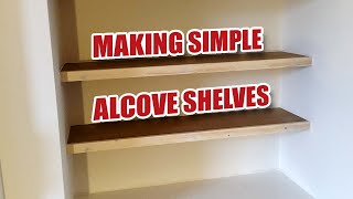 How I Make Simple Floating Alcove Shelves no nailgun [upl. by Frida210]