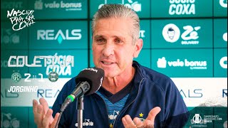 🎙️ COLETIVA  Guarani 2x1 Coritiba  Entrevista com o técnico Jorginho [upl. by Noda]