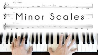 Minor Scales Natural Melodic amp Harmonic  Piano Lesson [upl. by Greenlee42]