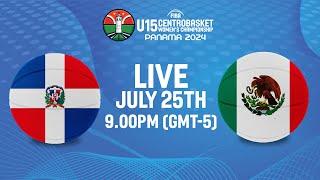 Group Phase  DOM v MEX  Full Basketball Game  FIBA Centrobasket U15 Womens Championship 2024 [upl. by Palermo]