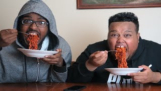 EXTREME SPICY RAMEN NOODLES CHALLENGE [upl. by Dnalrah]