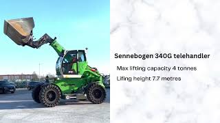 Sennebogens 340G telehandler with its unique elevating cab [upl. by Hayikat]