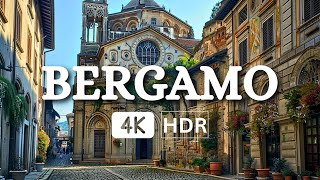 Bergamo Walking Tour A Captivating Walking Tour Experience  Beautiful City In Italy 4k [upl. by Terryl]